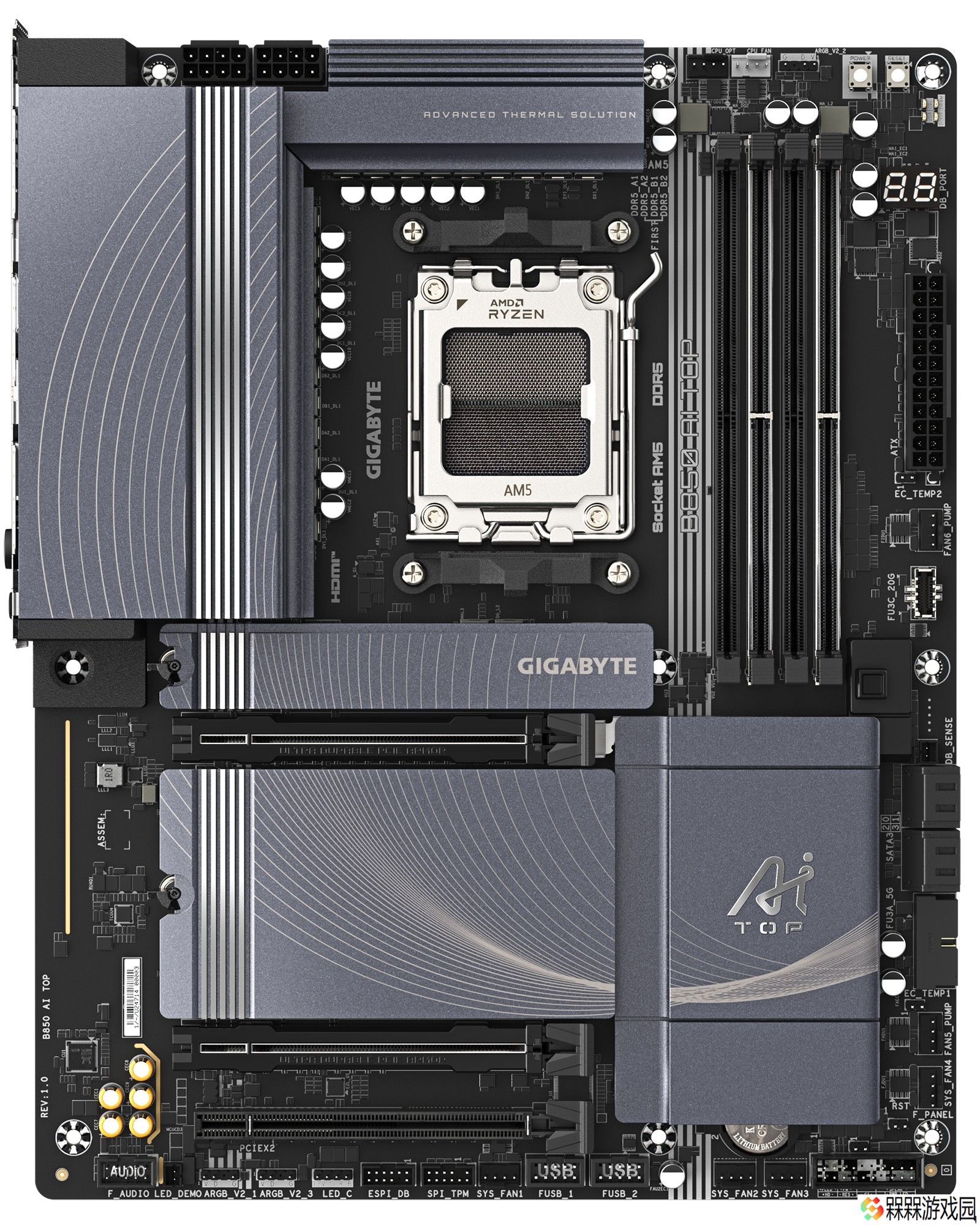 技嘉推出 B850 AI TOP 主板：延续双万兆 、双 PCIe 5.0 插槽扩展