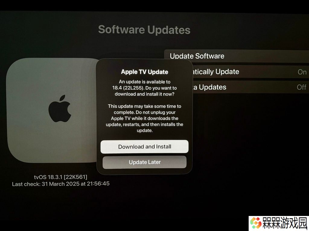 苹果 tvOS 18.4 发布：首次支持语音控制 Matter 扫地机器人、优化 Apple TV 应用
