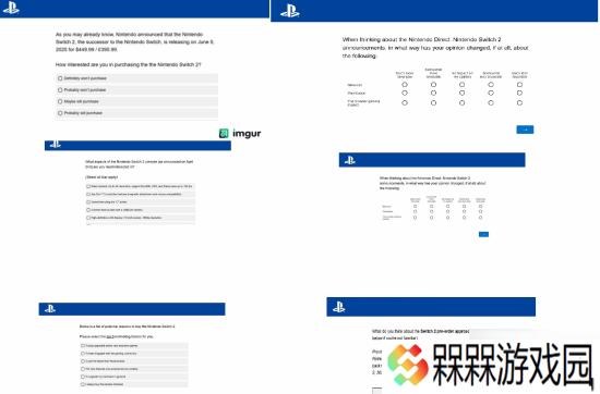 刺探情报？曝索尼发问卷调查玩家对Switch2的看法