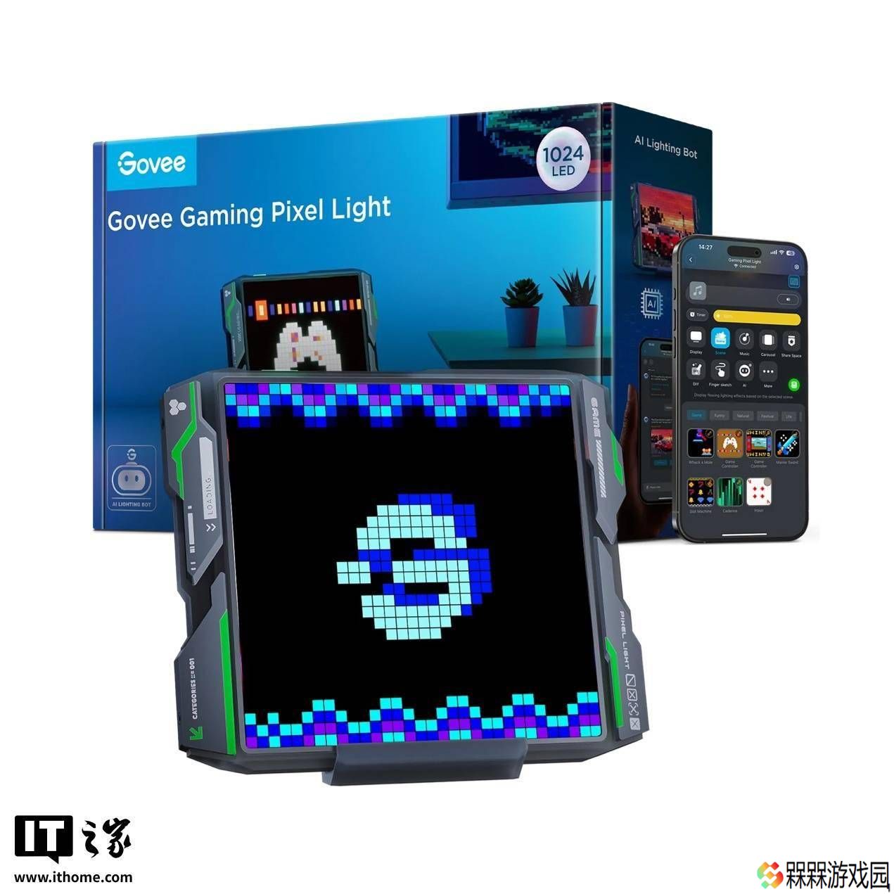Govee发布游戏像素灯：双尺寸，AI创作，打造专属桌搭光影