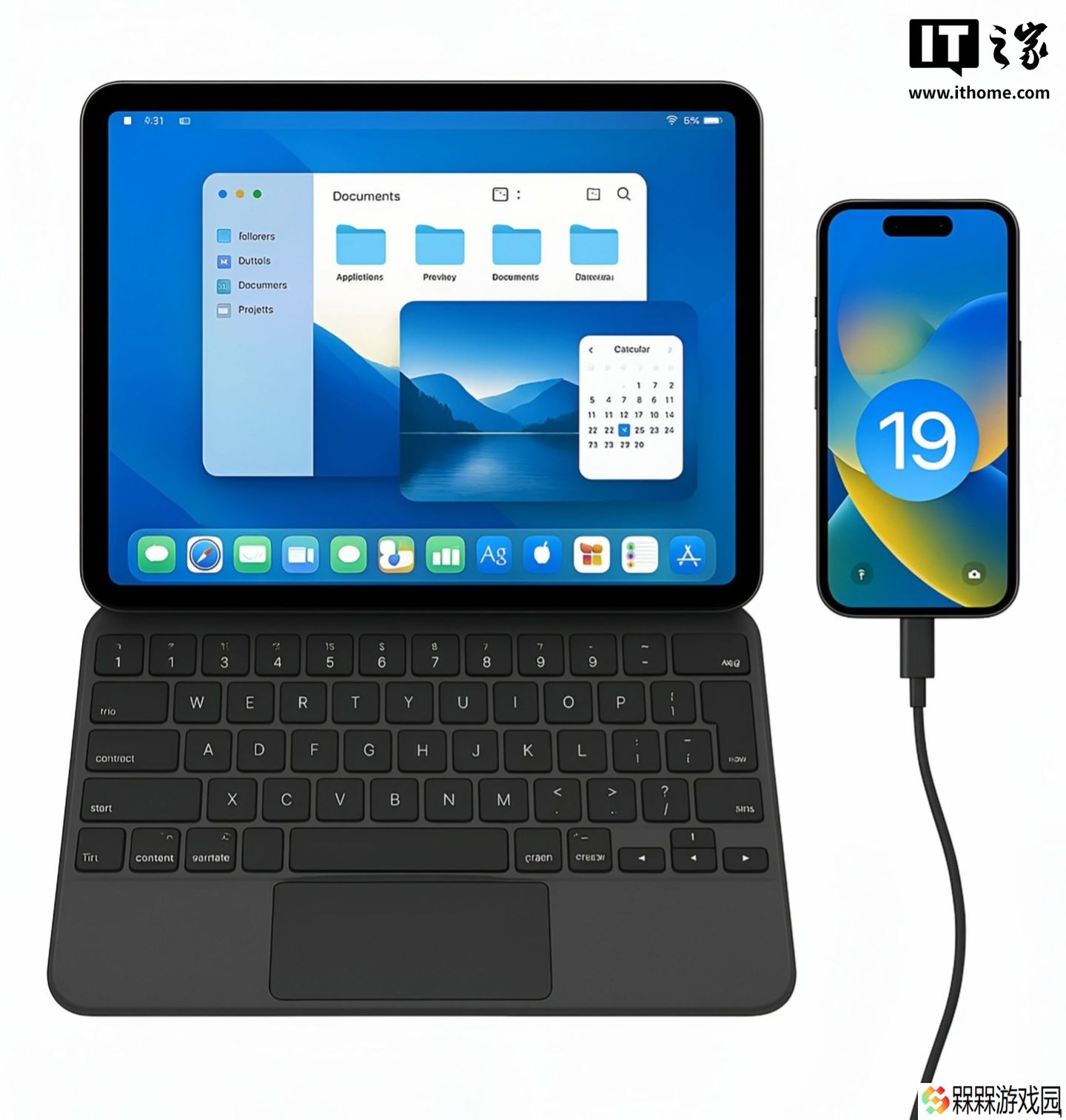 苹果 iPadOS 19 新功能曝光：iPad 连接妙控键盘时将显示类似 Mac 的菜单栏