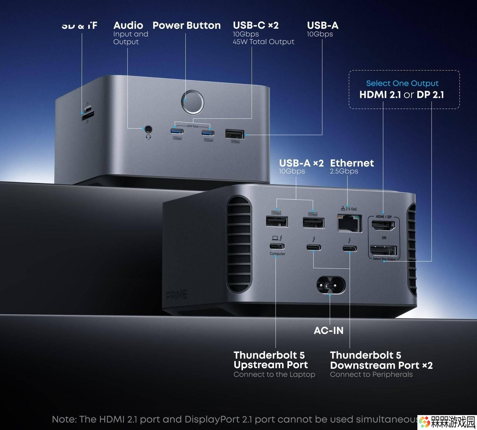 Anker安克Prime TB5扩展坞：十四合一雷电5接口，定价近三千元