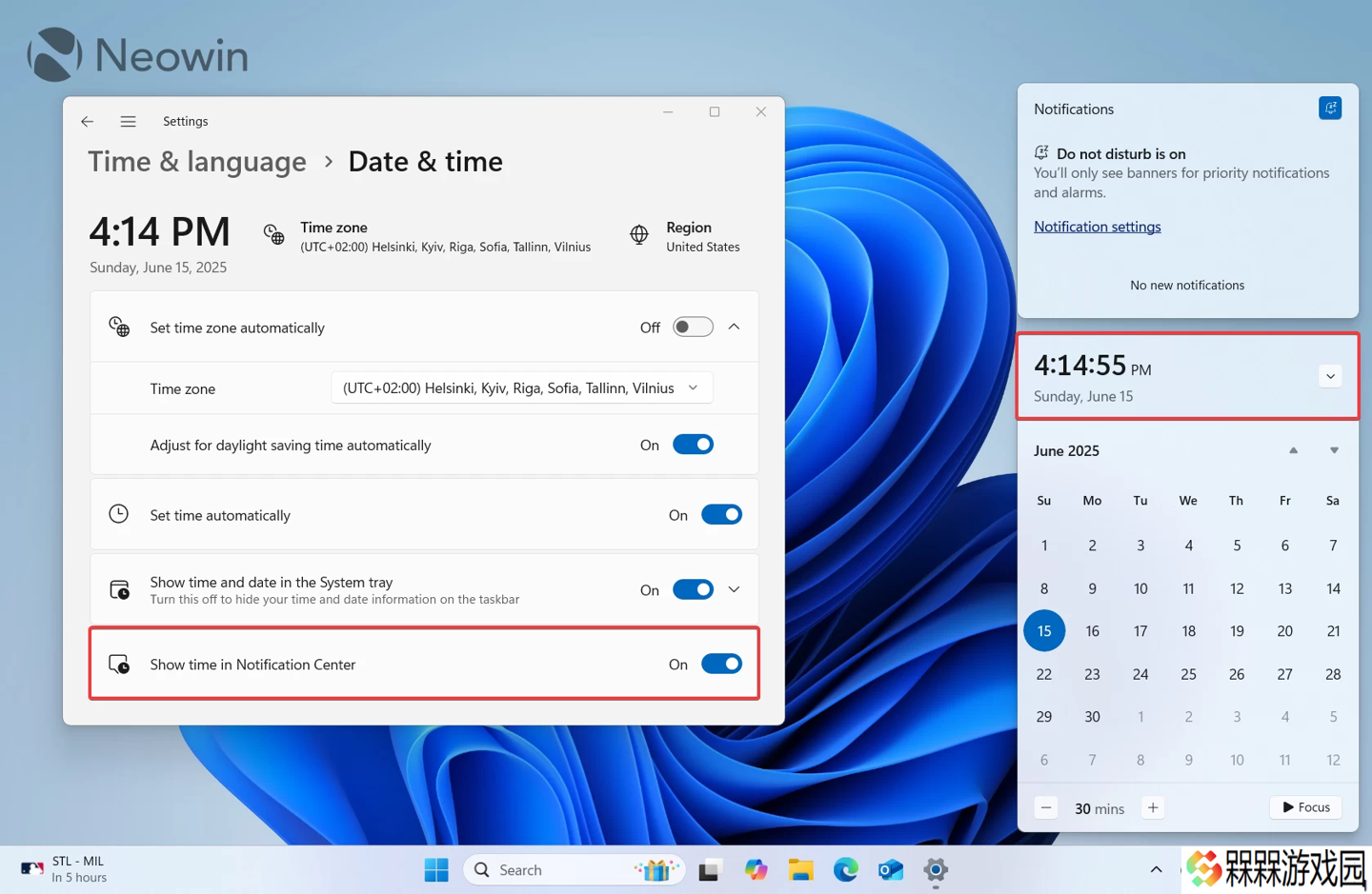 支持秒数显示：微软 Win11 恢复 Windows 10 任务栏时钟功能，需 ViveTool 手动开启