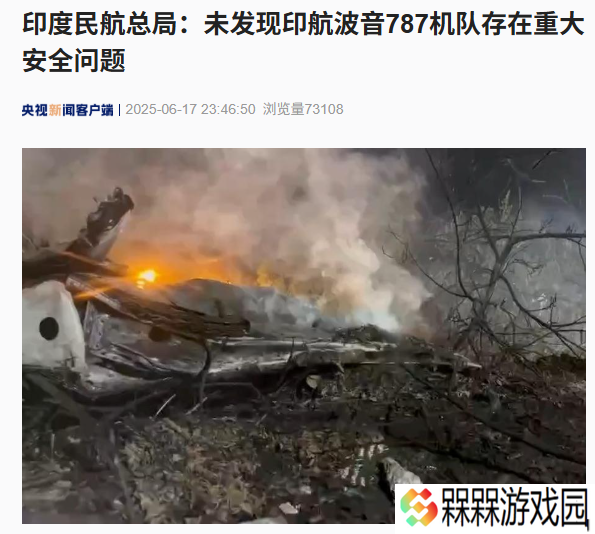 印度民航总局：未发现印航波音 787 机队存在重大安全问题