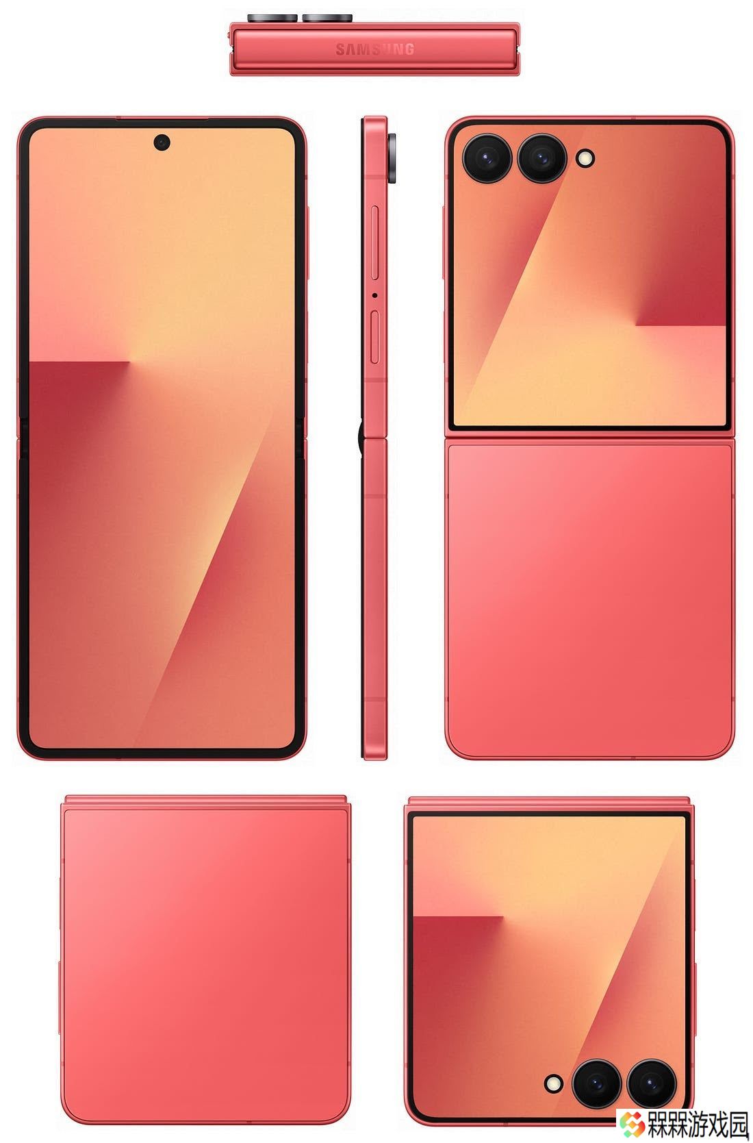 三星 Galaxy Z Flip7 / FE 折叠手机渲染图曝光