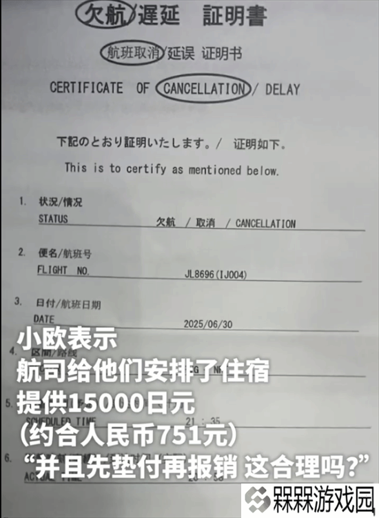 高空急坠8000米航班乘客发声：日航仅给751元补偿 还得先垫付
