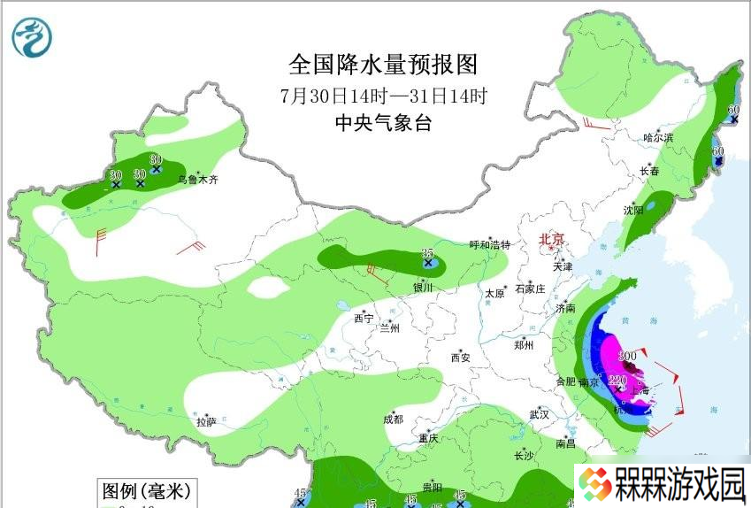 本轮强降雨中心已定，明日7月31号天气，大暴雨特大暴雨分布如下