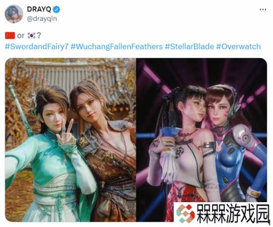 中韩游戏女主角的3D模型对比！你更喜欢哪一款？