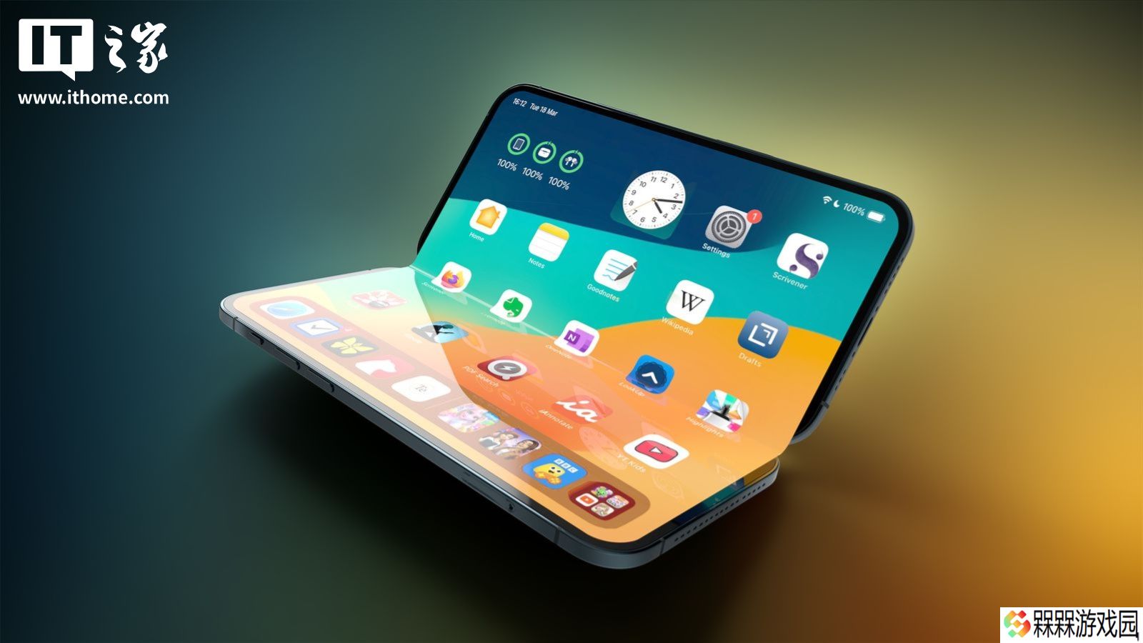 古尔曼称苹果明年推出的折叠屏 iPhone 拥有两大优势：折痕几乎不可见和高质量铰链