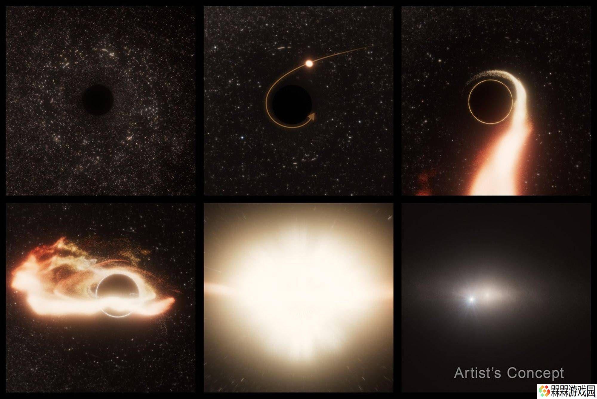 游走星系内的“太空巨兽”：超大质量黑洞偏居一隅，吞噬恒星引关注