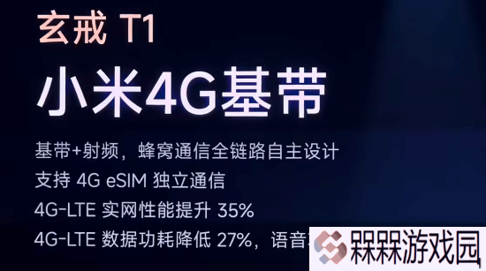 小米玄戒T1手表芯片：搭载小米4G基带 支持4G eSIM独立通信