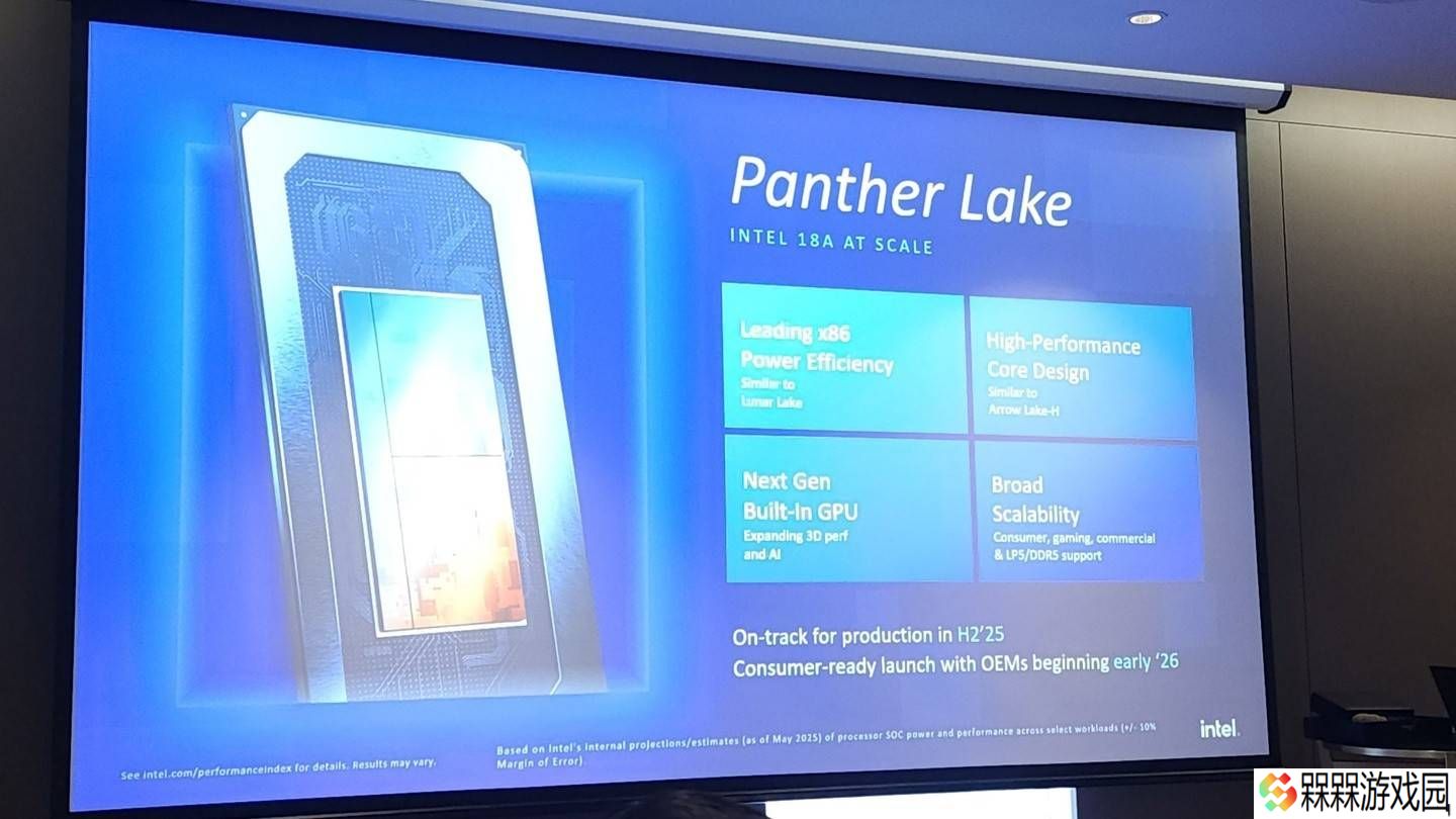 英特尔新一代处理器Panther Lake亮相：性能媲美Ultra系列，2026年来袭