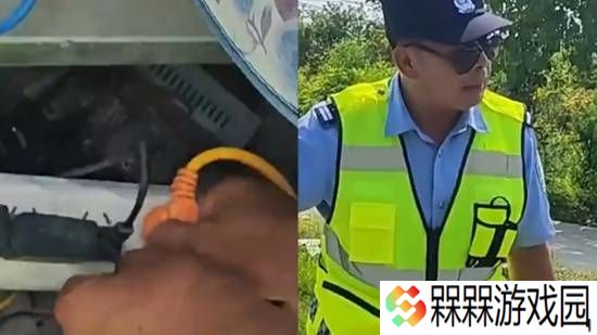 大妈私接红绿灯配电箱给老头乐充电 称